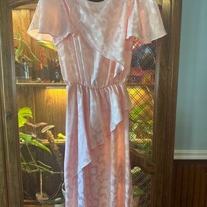 SUPER CUTE Vintage Pink Ruffle Dress